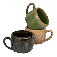 Hello Honey® 5.5" Rustic Stoneware Mug Set