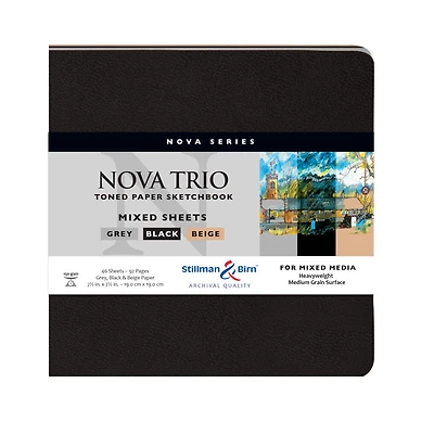 Stillman & Birn™ Nova Series Soft-Cover 3 Color Mixed Media Sketchbook, 7.5" x 7.5"