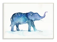 Stupell Industries Elephant March with Abstract Night Sky Constellation Wall Plaque