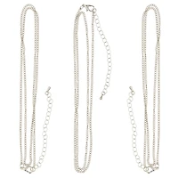 Rhodium Cuban Curb Chain Necklaces By Bead Landing™
