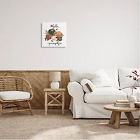 Stupell Industries Hello Pumpkin Fall Harvest Canvas Wall Art