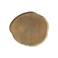 Hello Honey® 15.5" Gold Decorative Cast Aluminum Tray