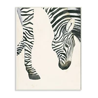 Stupell Industries Zebra Grazing Striped Safari Animal Hoof Detail Wall Plaque