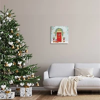 Stupell Industries Winter Doorway Christmas Gifts Canvas Wall Art