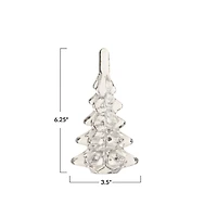 Hello Honey® 6.25" Clear Mini Glass Christmas Tree Décor