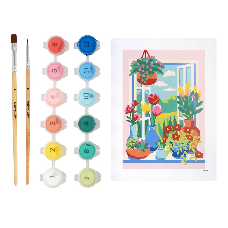 Window Scene Paint-by-Number Framed Mini Kit by Artist's Loft®