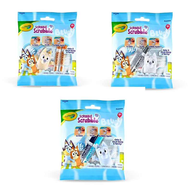 Assorted Crayola® Bluey Scribble Scrubbie®, 1pc.