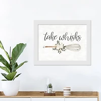 Take Whisks 12" x 16" White Framed Print Under Plexiglass