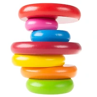 Toy Time Wooden Rainbow Stacking Rings
