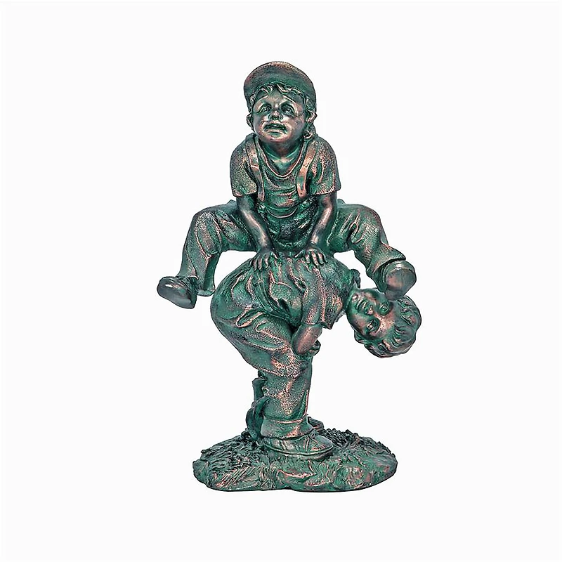 Design Toscano 16" Leap Froggin Playing Boys Garden Statue