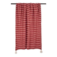 DII® White Slub Stripe Throw