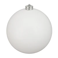 6" Winter White Matte Shatterproof Ball Ornament