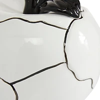 Set of 2 White Dolomite Contemporary Sculpture, 6", 9"