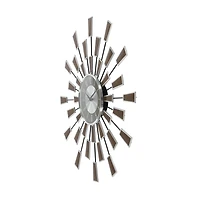 22" Brown Metal Modern Wall Clock