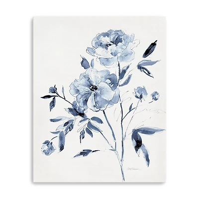 Inky Chickory Botanical II Canvas Giclee