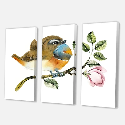 Designart - Bluethroat Bird On A Branch
