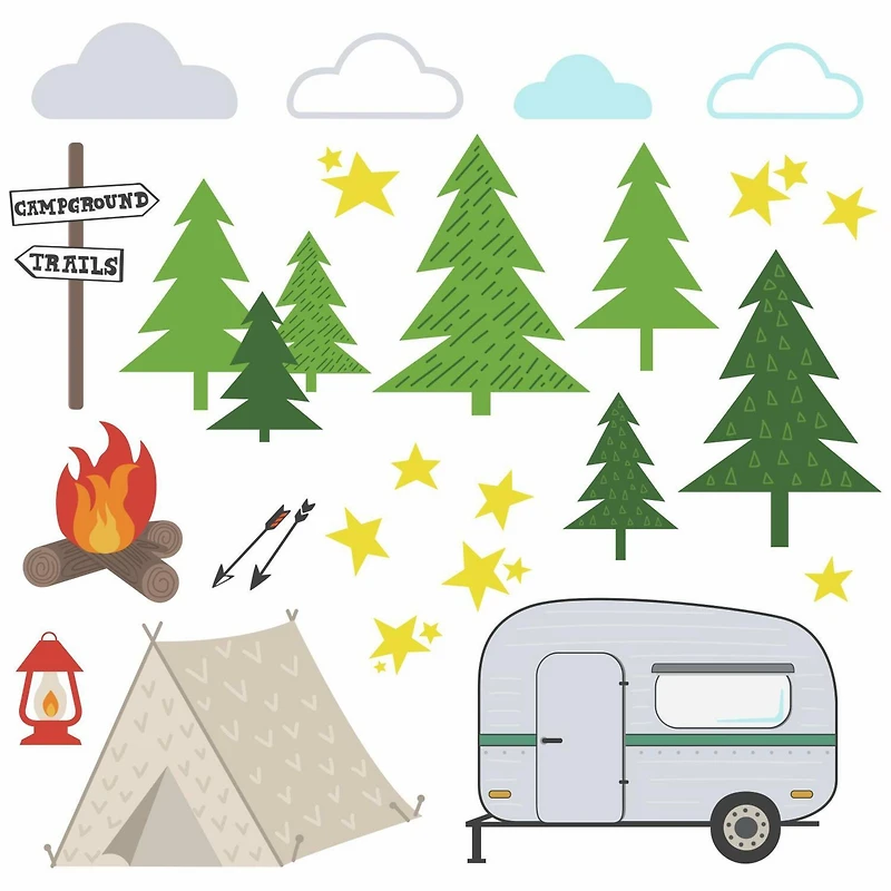 RoomMates Camping Peel & Stick Wall Decals