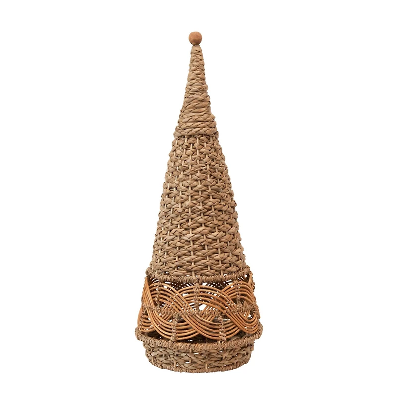 Hello Honey® 24" Natural Handwoven Wicker Decorative Cone Tree