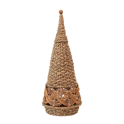 Hello Honey® 24" Natural Handwoven Wicker Decorative Cone Tree