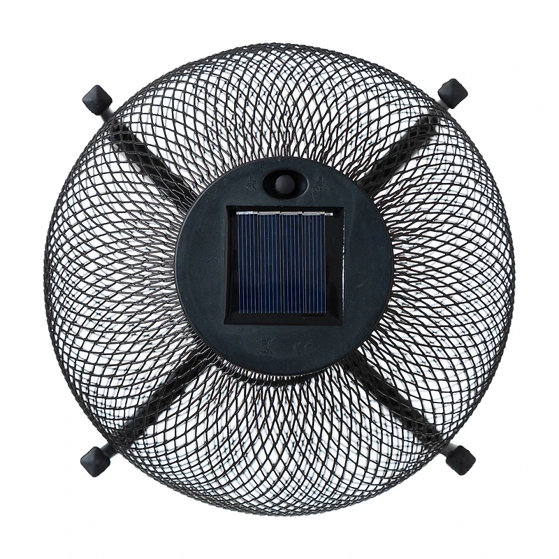Glitzhome® 11.5" Metal Mesh Solar Powered Lantern with Stand