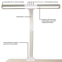 OttLite® Extra Wide Area LED Clamp Lamp