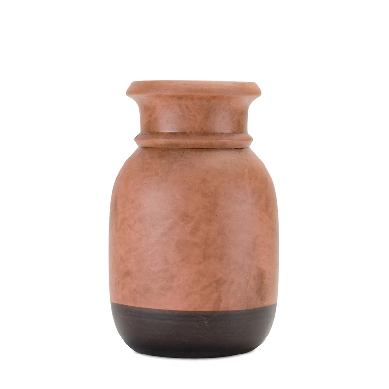 Dual-Tone Ceramic Candle Holder Set, 6" & 8"