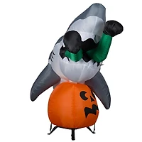 9ft. Airblown® Inflatable Animated Halloween Shark Snack Scene