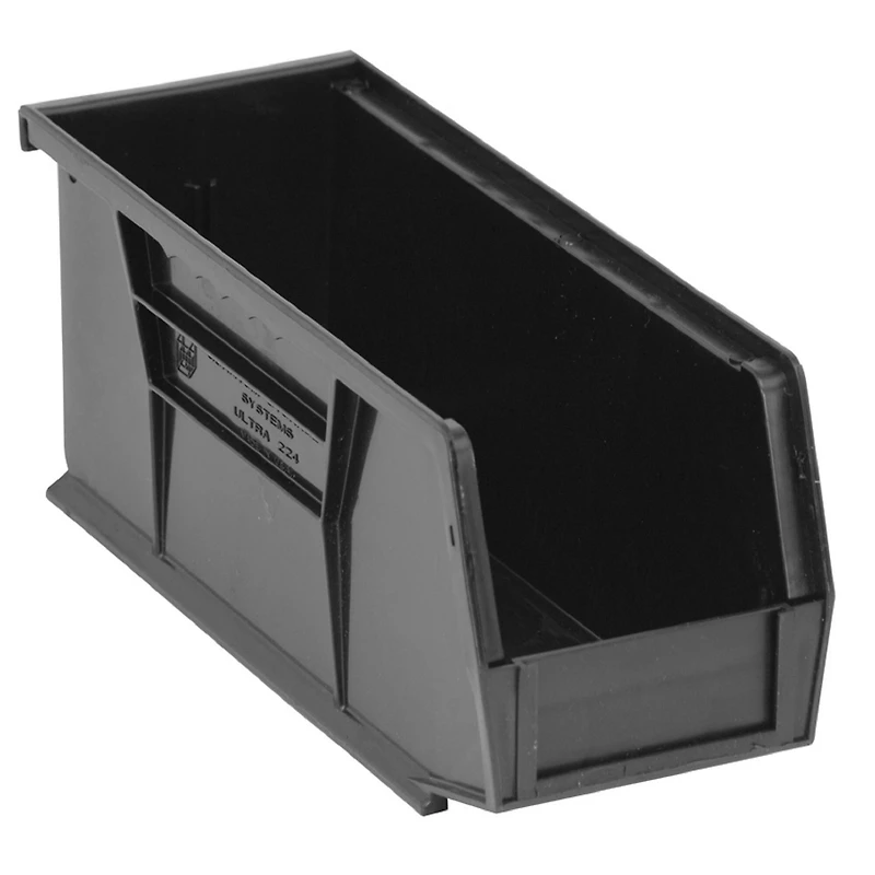 Quantum Storage Systems® Black 10.875" x 4.125" x 4" ULTRA Stack & Hang Bins, 12ct.