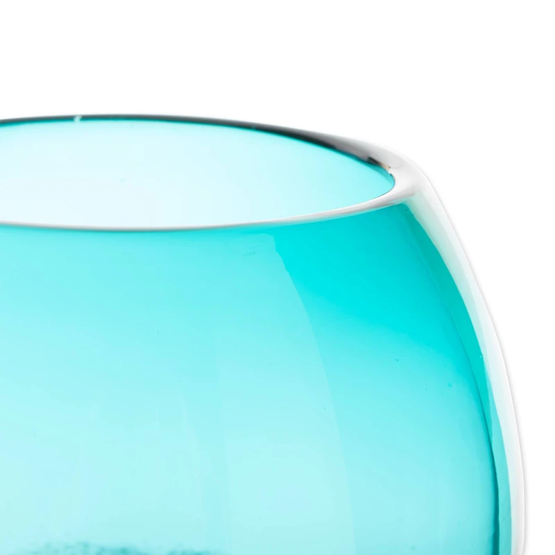 5.5" Aqua Fish Bowl Vase