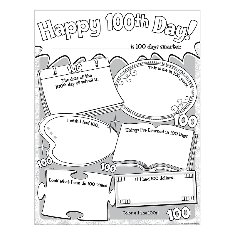 Teacher Created Resources Happy 100th Day Poster Pack