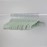 Honey Can Do Light Green Slim-Profile Non-Slip Velvet Hangers, 35ct.