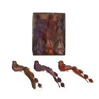 Hello Honey® 7.25" Multicolor Foam Feather Bird Clip-On Ornament Set