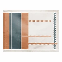 Stripes And Triangles 18" x 14" Cotton Twill Placemat