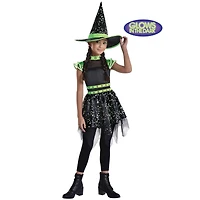 Glow in the Dark Midnight Mischief Witch Youth Costume
