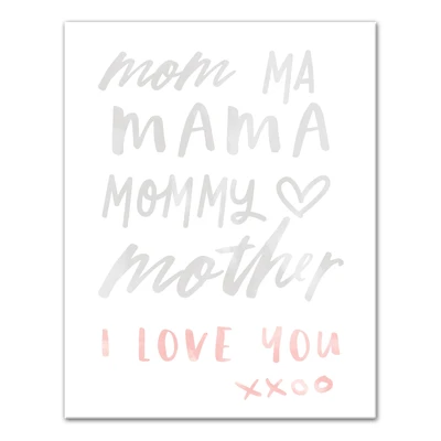 Mom Names Canvas Wall Art