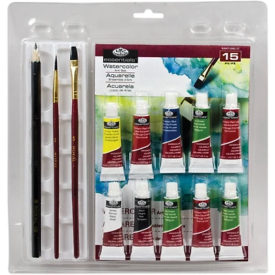 Royal & Langnickel® Essentials™ 15 Piece Watercolor Art Set
