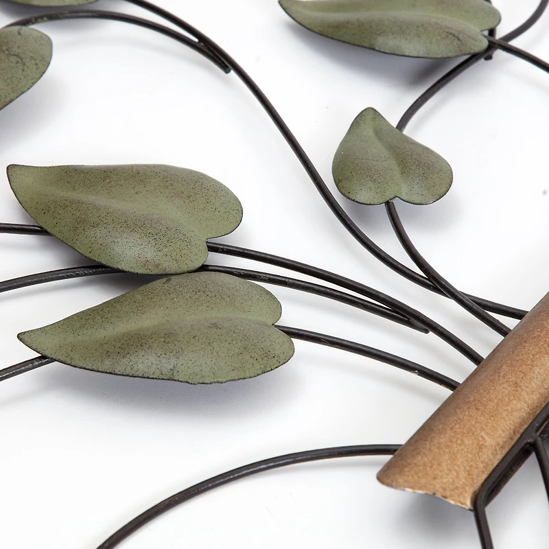 Habitat Decor 30" Betel Botanical Metal Wall Art