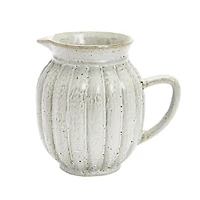 Hello Honey® 2.5qt. Antique White Stoneware Fluted Pitcher