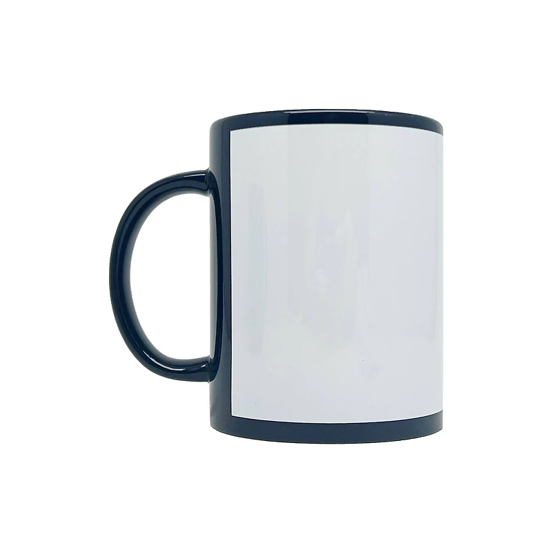 15oz. Black with White Patch Sublimation Mug by Make Market®