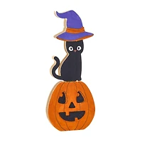 Jack-o'-Lantern & Witch Cat Stackable Wood Décor Craft Kit by Creatology™