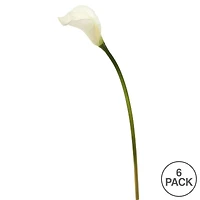 26'' Artificial White Calla Lily Stem, 6ct.