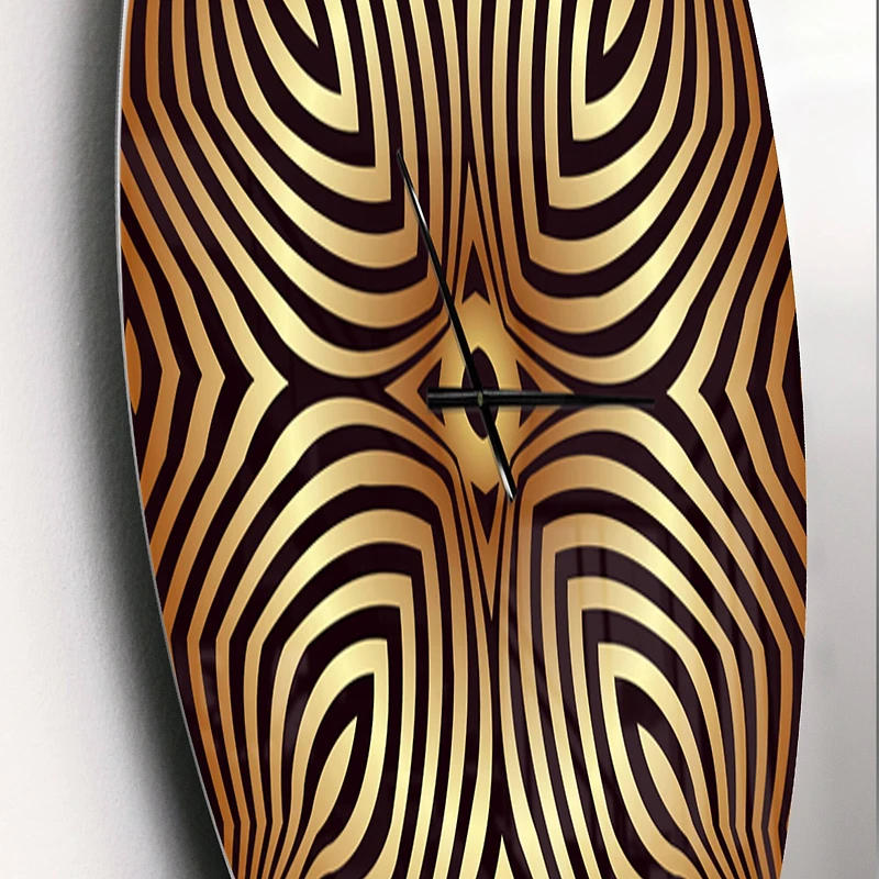 Designart 'Convex Symmetrical Ellipse Modern Wall Clock