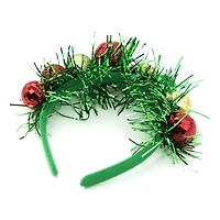 Green Ornament, Bell & Tinsel Headband by Celebrate It™