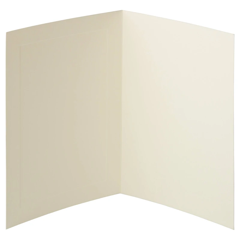 JAM Paper A7 Ivory Blank Foldover Cards with Panel