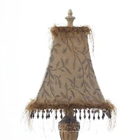 Brass Metal Tuscan Table Lamp, 33" x 10" x 10"