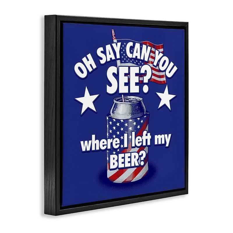 Stupell Industries Funny Patriotic Beer Floater Framed Art
