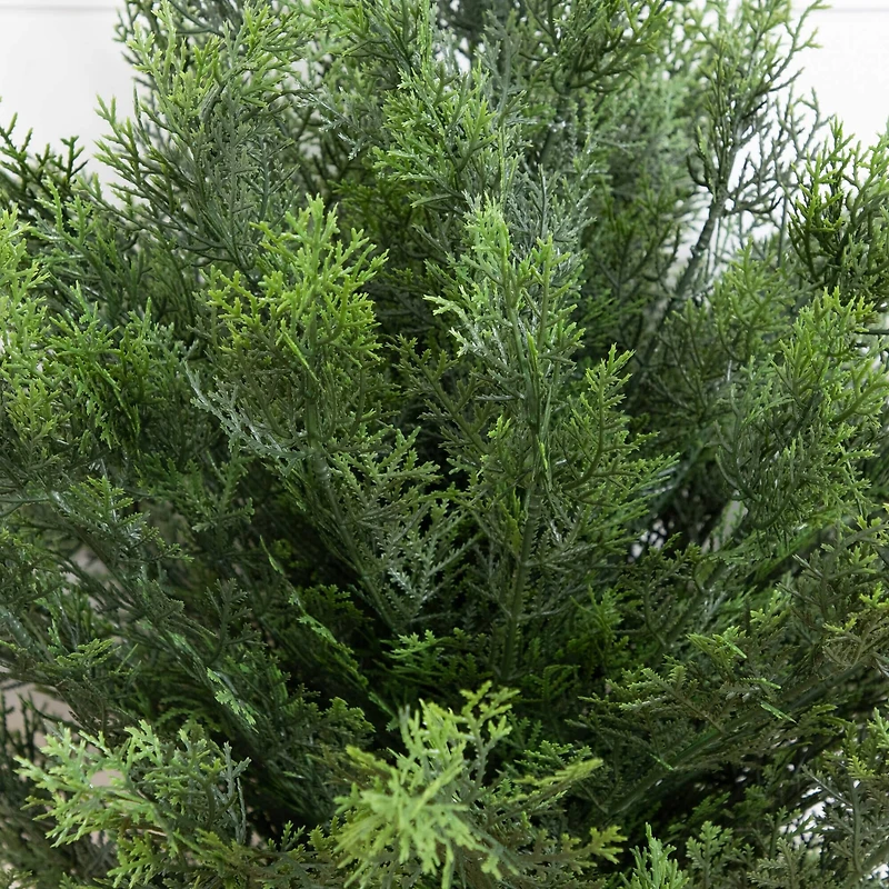 3ft. UV-Resistant Artificial Cedar Bush with Integrated Ground Stake