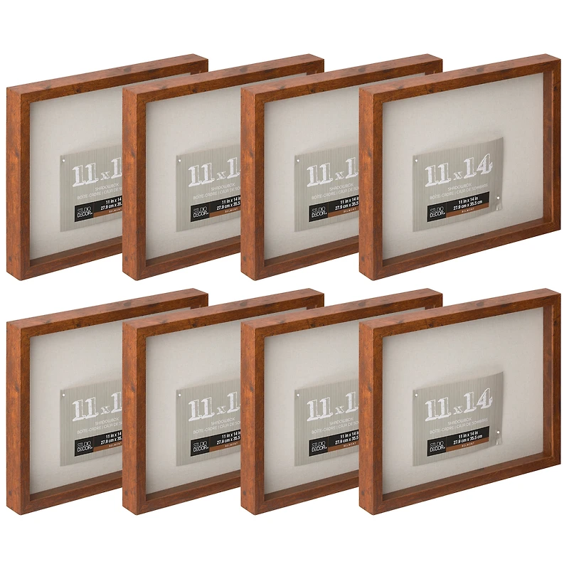 8 Pack: Honey 11" x 14" Belmont Shadow Box by Studio Décor®