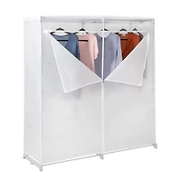 Honey Can Do White Freestanding Storage Closet With Cover