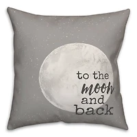 I Love You to the Moon and Back Reversible Throw Pillow
